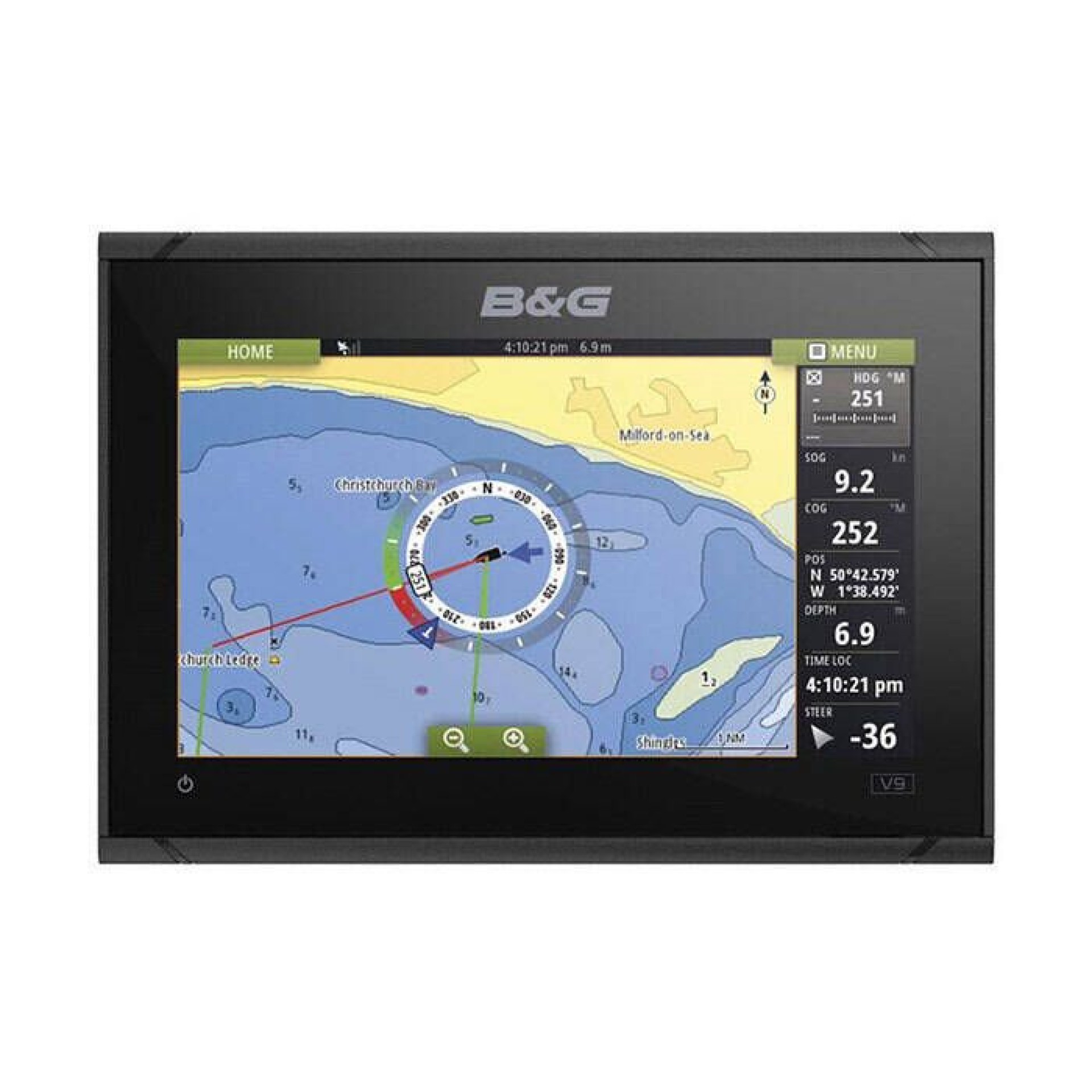 B&G Vulcan 9 9-Inch Multifunction Sailing Chartplotter with C-MAP DISCOVER
