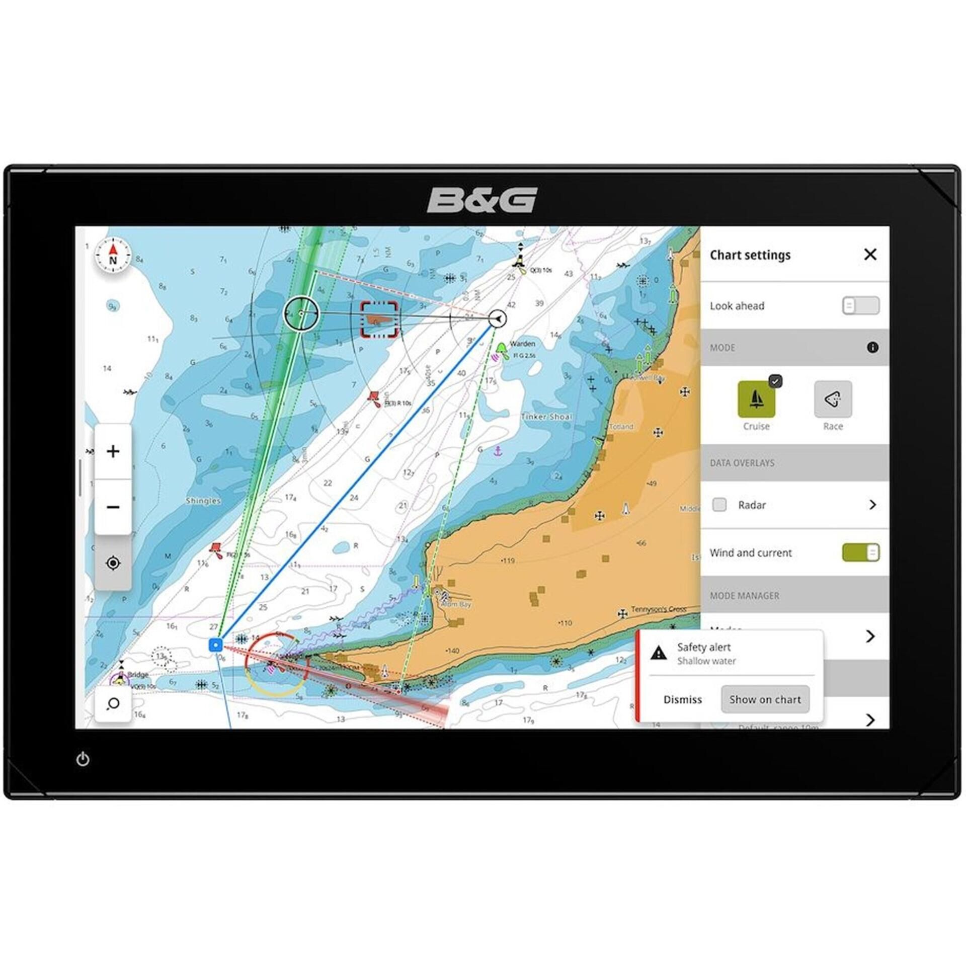 B&G Zeus S 12-Inch Multifunction Sailing Chartplotter Display with C-MAP