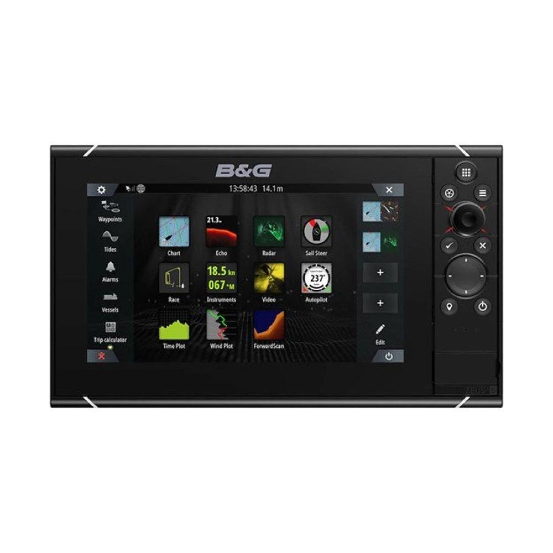 B&G Zeus 3S 12-Inch Multifunction Sailing Chartplotter Display with C-MAP