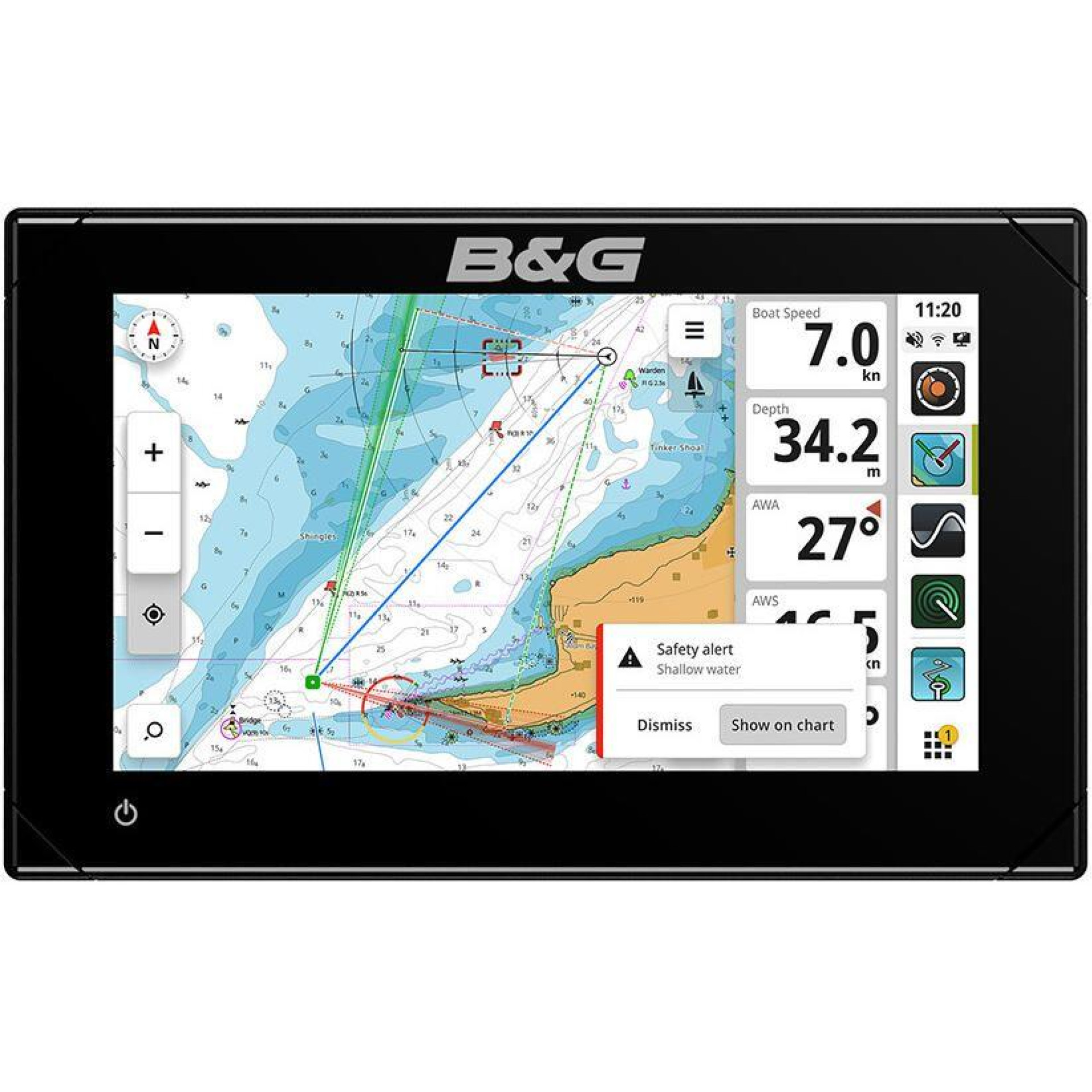 B&G Zeus S 7-Inch Multifunction Sailing Chartplotter Display with C-MAP