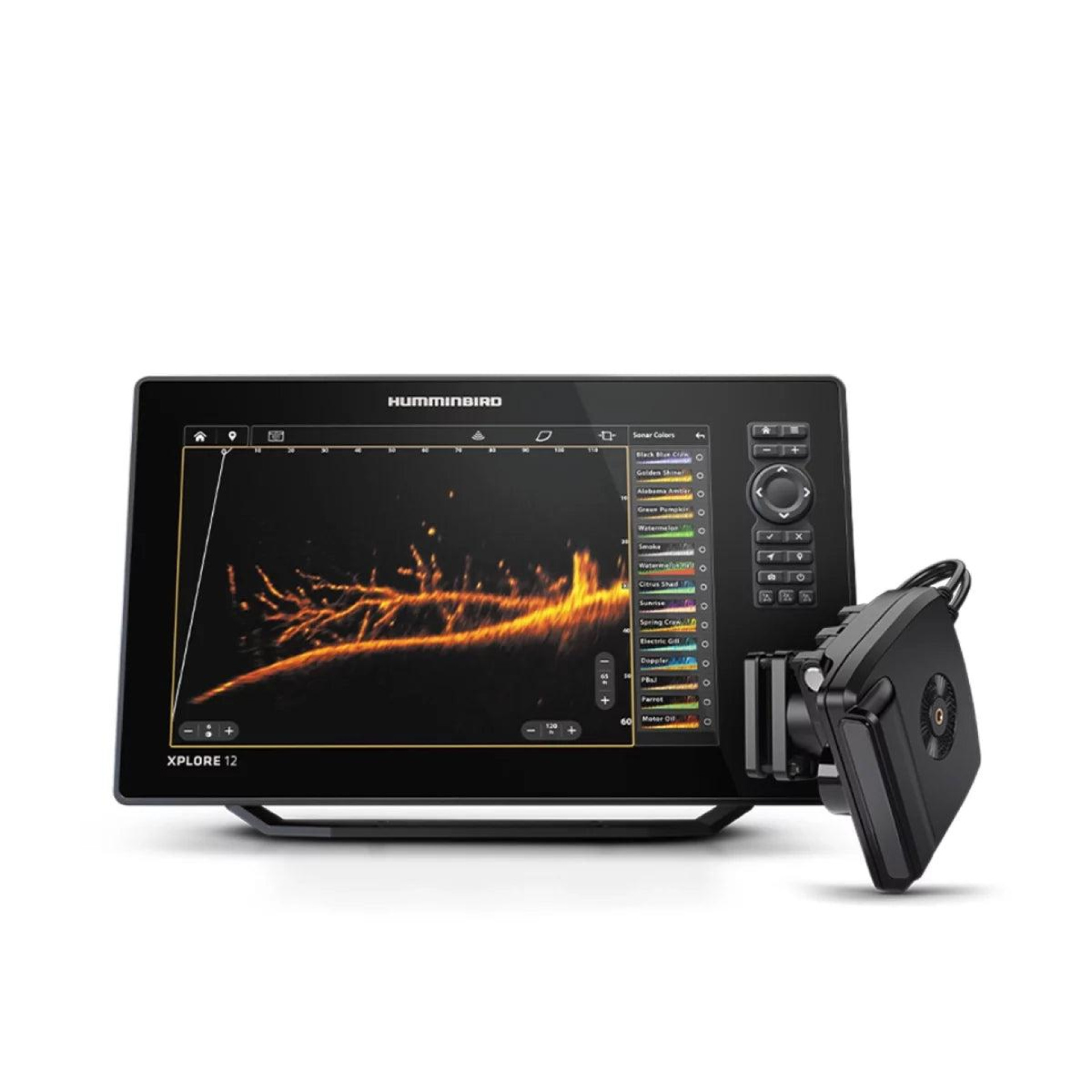 Humminbird XPLORE 12 CHIRP MEGA SI Fish Finder/Chartplotter and MEGA Live 2 Imaging Transducer Bundle
