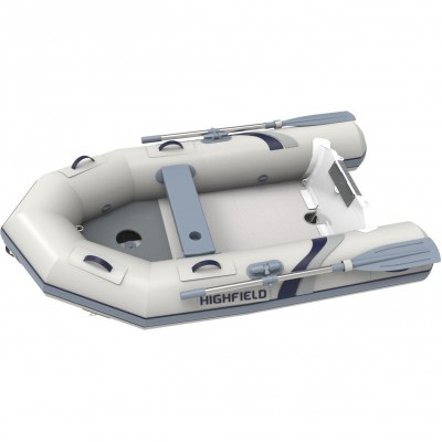 Highfield 230AL Inflatable Boat 7' 7" - Removable Aluminum Floor - Grey PVC - 2025 Model