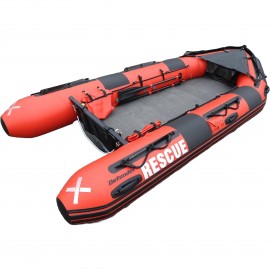 Defender FRB400 Fire Rescue Boat 13'1" High-Pressure Air Floor PVC - Red 2025 Edition