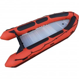 Defender 470 Aluminum Floor Inflatable Boat 15' 5" Heavy-Duty PVC - Grey 2025 Edition