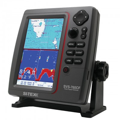 SI-TEX GPS Dual Frequency 600W Sonar System - 7 Color LCD w/Internal External GPS Antenna C-MAP 4D Card | SVS-760CF+
