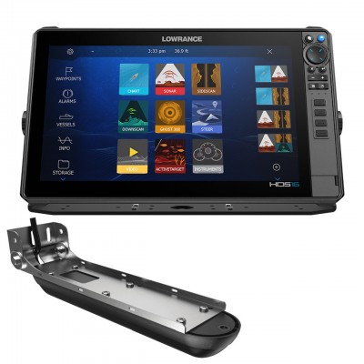 Lowrance HDS PRO 16 Fish Finder - 16-Inch SolarMAX HD IPS Display - Active Imaging HD Transducer - C-MAP DISCOVER OnBoard - 000-15990-001