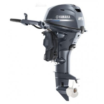 Yamaha 25hp Four Stroke Outboard Motor - Multi-Function Tiller - Electric & Manual Start - 20" Shaft - F25LWTHC