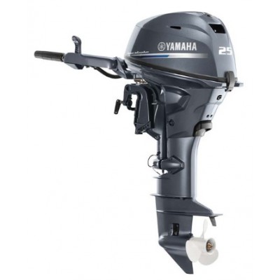 Yamaha 25hp Four Stroke Outboard Motor - Tiller Handle - Electric and Manual Start - 15" Shaft - F25SWHC