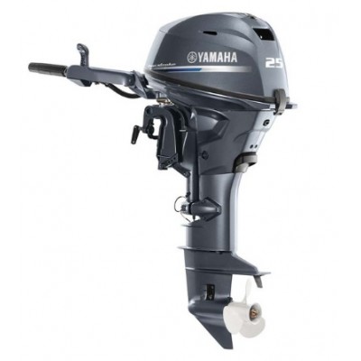 Yamaha 25hp Four Stroke Outboard Motor - Tiller Handle - Electric & Manual Start - 20" Shaft - F25LWHC