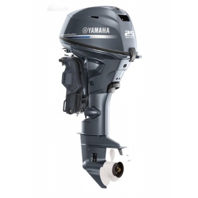 Yamaha 25hp Four Stroke Outboard Motor - Tiller Handle - Electric and Manual Start - 15" Shaft - F25SWC
